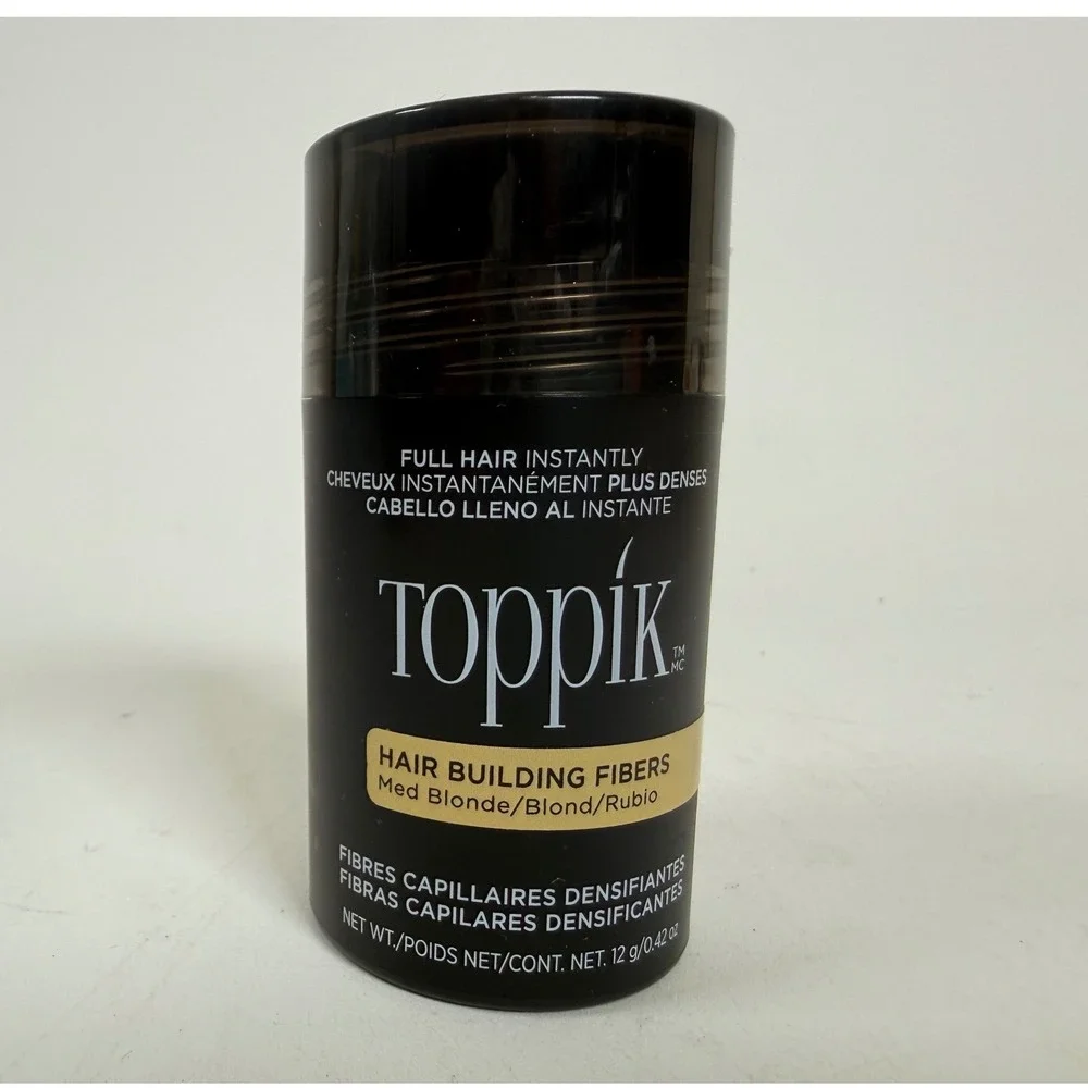 Toppik Hair Building Fibers Med Blonde 12g Keratin Thickening Thinning Cover New
